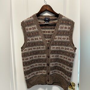 Boston Traders Brown and Cream Cardigan Sweater